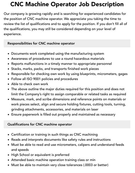 cnc machine operator job|cnc machine operator job vacancy.